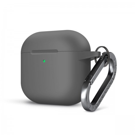 Силіконовий чохол для навушників Apple AirPods 5 / 4 ArmorStandart Hang Case з карабіном, сірий (Advanced Ash)