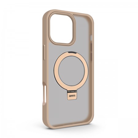 Чехол ArmorStandart Unit Stand для iPhone 16 Pro Max с подставкой и MagSafe, Titanium Desert (бежевый)