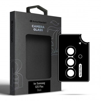Защитное стекло на камеру Samsung S25 Plus ArmorStandart Supreme Black Icon, цвет чёрный Защитное стекло на камеру Samsung S25 Plus ArmorStandart Supreme Black Icon, цвет чёрный