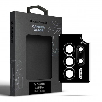 Захисне скло для камери ArmorStandart Supreme Black Icon для Samsung S25 Ultra, Black Titanium Захисне скло для камери ArmorStandart Supreme Black Icon для Samsung S25 Ultra, Black Titanium