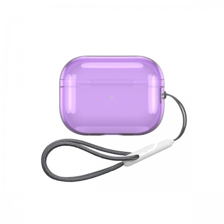 Силиконовый чехол для кейса Apple AirPods Pro 2 ArmorStandart Air TPU Purple с карабином