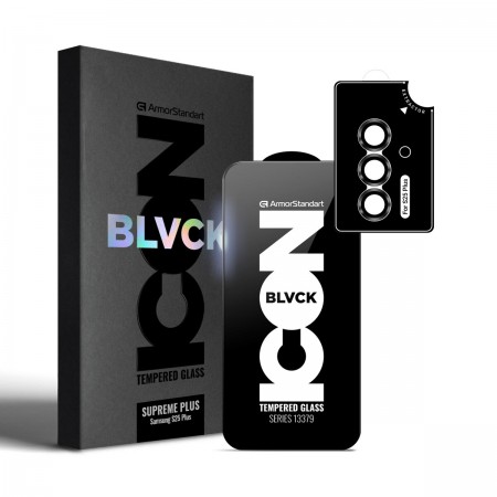 Захисне скло ArmorStandart Supreme Plus Black Icon для Samsung S25 Plus, 6.7