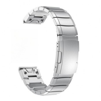 Металевий ремінець ArmorStandart Metal для Garmin 26 мм, нержавіюча сталь, сріблястий