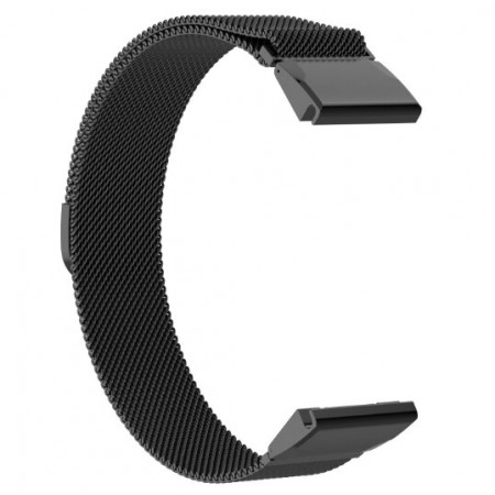 Металевий магнітний ремінець ArmorStandart Milanese Magnetic для Garmin 26 mm, чорний