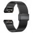 Металлический ремешок ArmorStandart Flat Milanese для Garmin 26 мм, нержавеющая сталь, чёрный