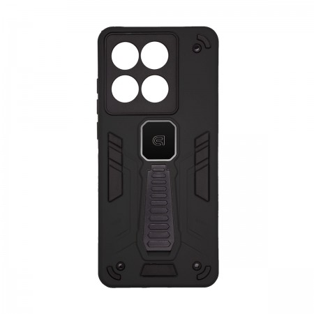 Протиударний чохол ArmorStandart Proover для Motorola Edge 60 5G, чорний, TPU і полікарбонат, з підставкою