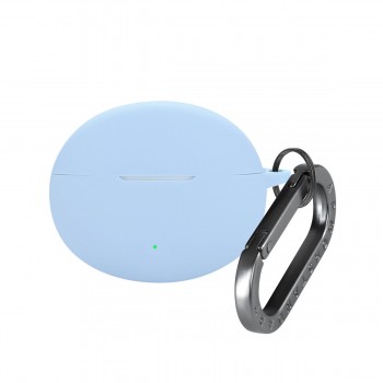 Чохол для навушників ArmorStandart Hang Case для Oppo Enco Free4, силікон 2 мм, з карабіном, світло-блакитний