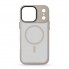 Прозрачный чехол MagSafe ArmorStandart Uniq MagCase для Apple iPhone 17 Pro Max, Titanium Grey (серый)