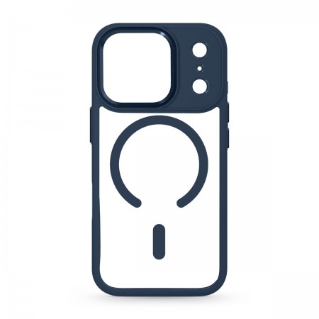 Прозрачный чехол MagSafe ArmorStandart Unit-C MagCase для Apple iPhone 17 Pro, Dark Blue (синий)