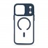 Прозрачный чехол MagSafe ArmorStandart Unit-C MagCase для Apple iPhone 17 Pro Max, Dark Blue (синий)