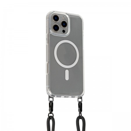 Прозрачный чехол с ремешком ArmorStandart Crossbody Air MagSafe Rope для Apple iPhone 15, Clear (прозрачный)