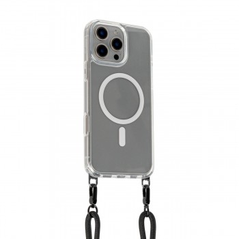 Чохол з ремінцем MagSafe ArmorStandart Crossbody Air MagSafe Rope для Apple iPhone 15 Pro, Clear Чохол з ремінцем MagSafe ArmorStandart Crossbody Air MagSafe Rope для Apple iPhone 15 Pro, Clear