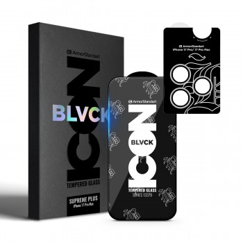 Захисне скло ArmorStandart Supreme Plus Black Icon для Apple iPhone 17 Pro Max, 6.9
