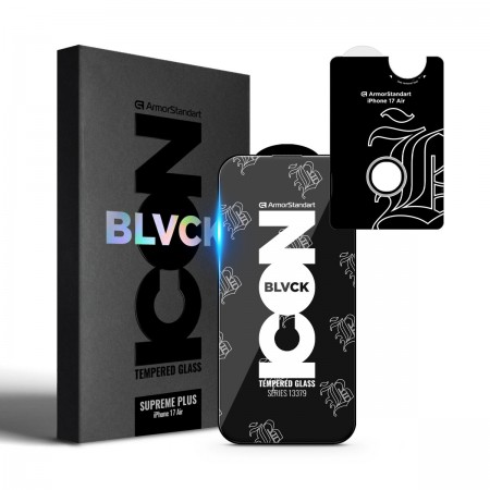 Захисне скло ArmorStandart Supreme Plus Black Icon для Apple iPhone 17 Air, 6.5