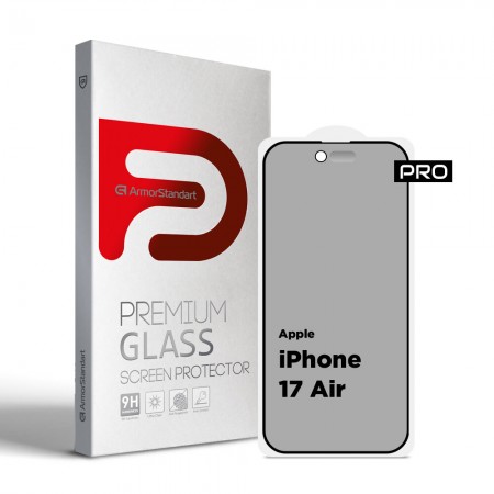 Захисне скло антишпигун матове ArmorStandart Pro Anti-spy Matte для Apple iPhone 17 Air, діагональ 6.5