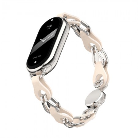 Ремінець ArmorStandart Chain Wristband для Xiaomi Smart Band 10 / 9 / 8, колір бежевий