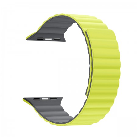 Силіконовий ремінець ArmorStandart MagLink для Apple Watch 42 (Series 12-10)/41/40/38, Lime Grey