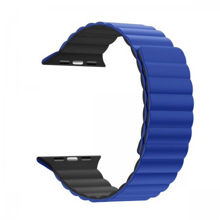 Силіконовий ремінець ArmorStandart MagLink для Apple Watch 42 (Series 12-10)/41/40/38 Blue Black