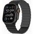 Ремешок силиконовый ArmorStandart MagLink для Apple Watch 49/46/45/44/42 (Series 1-3), чёрно-серый