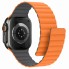 Ремінець ArmorStandart MagLink силіконовий для Apple Watch 49/46/45/44/42 (Series 1-3), Orange Grey