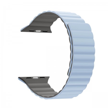 Ремешок силиконовый ArmorStandart MagLink для Apple Watch 49/46/45/44/42 (Series 1-3), сине-серый