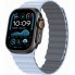 Ремешок силиконовый ArmorStandart MagLink для Apple Watch 49/46/45/44/42 (Series 1-3), сине-серый