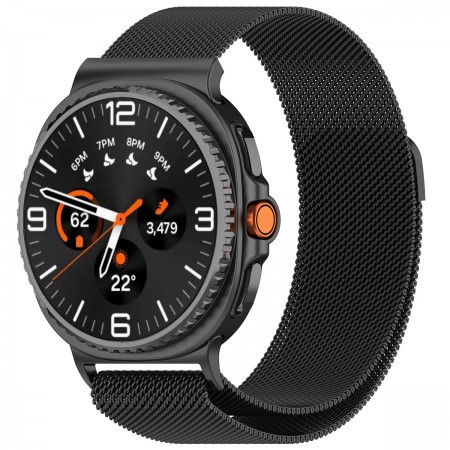 Ремінець для смарт-годинника ArmorStandart Milanese Magnetic для Samsung Galaxy Watch 9 / 8 / 8 Classic (20x113 mm), метал, чорний