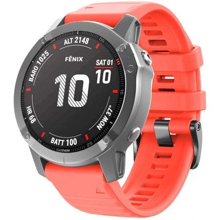 Силіконовий ремінець ArmorStandart Silicone для Garmin 26 мм коралово-червоний