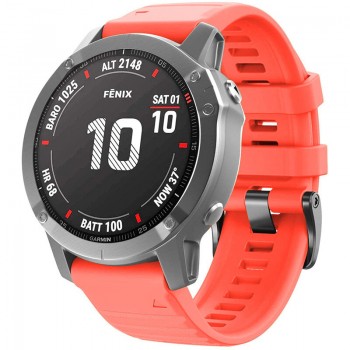 Силіконовий ремінець ArmorStandart для годинника Garmin 22 мм, Coral Red (червоний) Силіконовий ремінець ArmorStandart для годинника Garmin 22 мм, Coral Red (червоний)