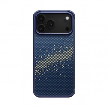 Чохол MagSafe з араміду Pitaka Aramid ProGuard Case для Apple iPhone 17 Pro, Milky way galaxy (синій)