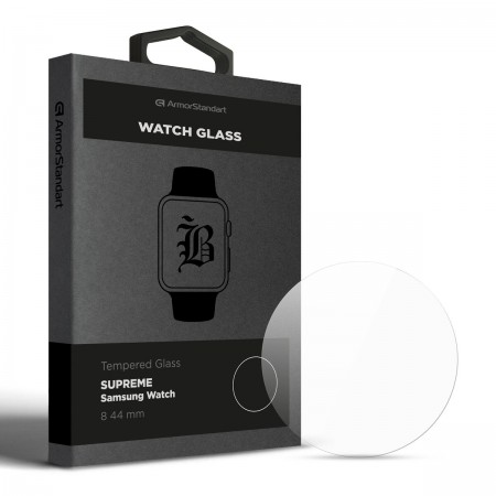 Защитное стекло ArmorStandart Supreme Black Icon для Samsung Watch 8 44 mm, Clear (прозрачный)