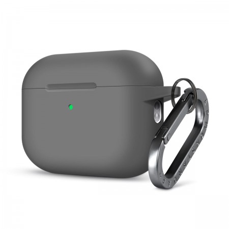 Силиконовый чехол ArmorStandart Hang Case для Apple AirPods Pro 3 с карабином, Advanced ash