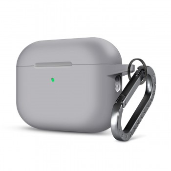 Силіконовий чохол ArmorStandart Hang Case для Apple AirPods Pro 3 з карабіном, світло-сірий Силіконовий чохол ArmorStandart Hang Case для Apple AirPods Pro 3 з карабіном, світло-сірий