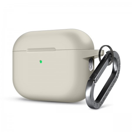 Силиконовый чехол с карабином ArmorStandart Hang Case для Apple AirPods Pro 3, Antique White