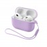 Силиконовый чехол ArmorStandart Silicone Case with straps для Apple AirPods Pro 3 с петлёй, розово-фиолетовый
