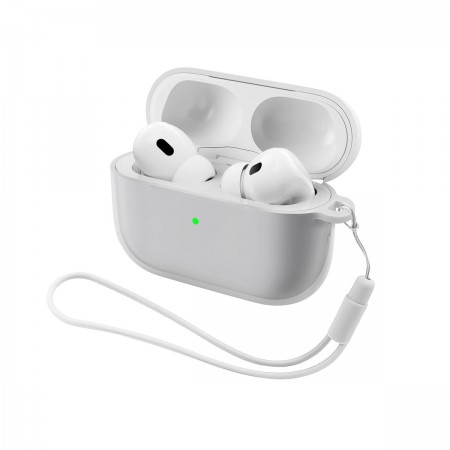 Силиконовый чехол для наушников ArmorStandart Silicone Case with straps для Apple Airpods Pro 3 с ремешком, прозрачный
