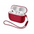 Силиконовый чехол для наушников Apple Airpods Pro 3 ArmorStandart Silicone Case с ремешком, бордовый