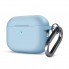 Силиконовый чехол ArmorStandart Hang Case для Apple AirPods Pro 3 с карабином, светло-голубой