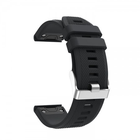 Силіконовий ремінець ArmorStandart Silicone Line для Garmin 22 mm, чорний