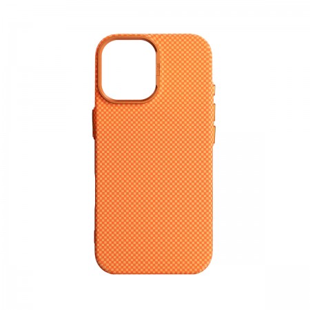 Чохол ArmorStandart LikeCarbon2 MagCase для iPhone 17 з MagSafe, під карбон, Kevlar Orange (помаранчевий)