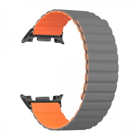 Силиконовый ремешок ArmorStandart MagLink для Samsung Galaxy Watch 9 / 8 / 8 Classic, Grey Orange