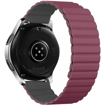 Силіконовий ремінець ArmorStandart MagLink 22 мм, Wine Red Grey (бордовий/сірий) Силіконовий ремінець ArmorStandart MagLink 22 мм, Wine Red Grey (бордовий/сірий)