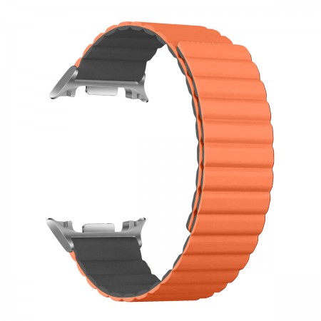 Силіконовий ремінець ArmorStandart MagLink для Samsung Galaxy Watch 9 / 8 / 8 Classic, помаранчево-сірий