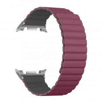 Ремінець силіконовий ArmorStandart MagLink для Samsung Galaxy Watch 9 / 8 / 8 Classic, бордовий із сірим Ремінець силіконовий ArmorStandart MagLink для Samsung Galaxy Watch 9 / 8 / 8 Classic, бордовий із сірим