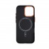 Чохол MagSafe ArmorStandart LikeCarbon2 SE MagCase для Apple iPhone 17, Black Orange (чорний)