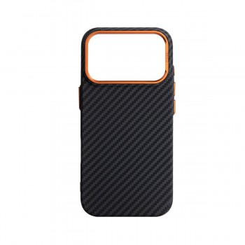 Чохол MagSafe ArmorStandart LikeCarbon2 SE MagCase для Apple iPhone 17 Pro, Black Orange (чорний)