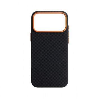 Чохол ArmorStandart LikeCarbon2 SE MagCase для Apple iPhone 17 Pro Max Kevlar Black Orange