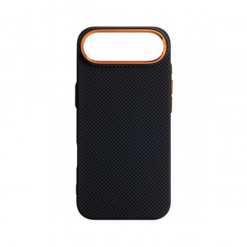 Чехол-накладка с MagSafe ArmorStandart LikeCarbon2 SE MagCase для Apple iPhone 17 Air, Kevlar Black Orange
