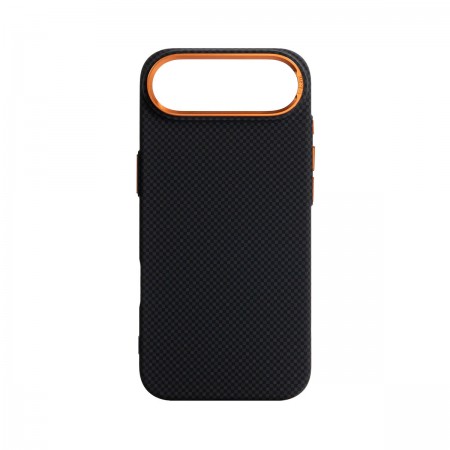 Чохол-накладка з MagSafe ArmorStandart LikeCarbon2 SE MagCase для Apple iPhone 17 Air, Kevlar Black Orange