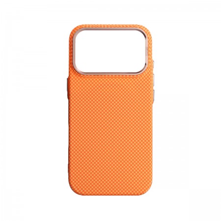 Чохол ArmorStandart LikeCarbon2 SE MagCase для iPhone 17 Pro, Kevlar Orange Rose Gold (помаранчевий)
